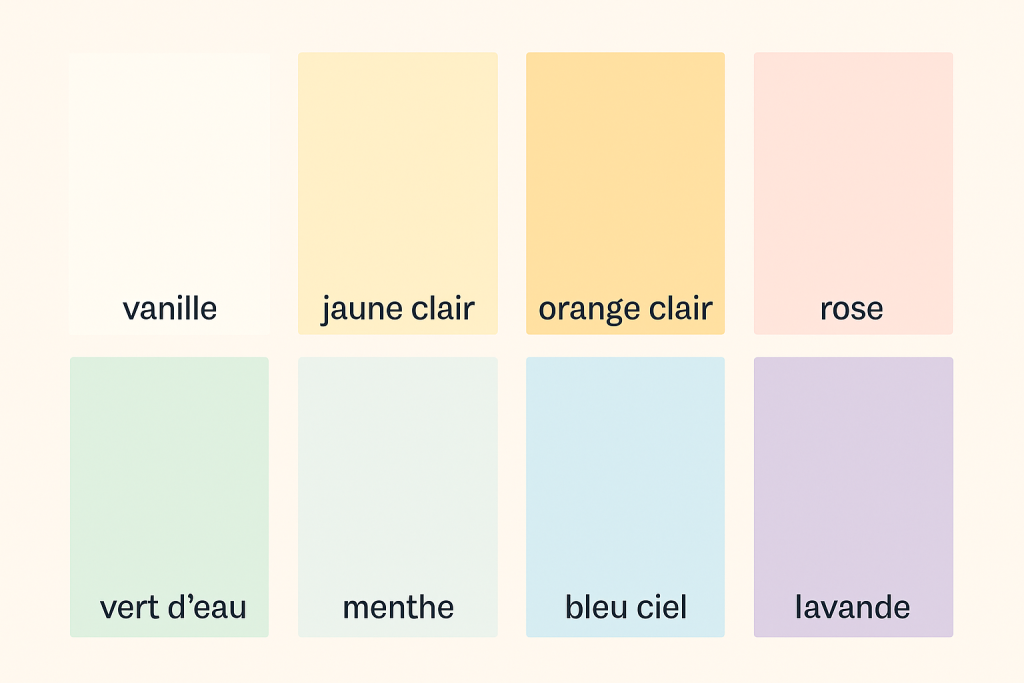 couleurs pastel