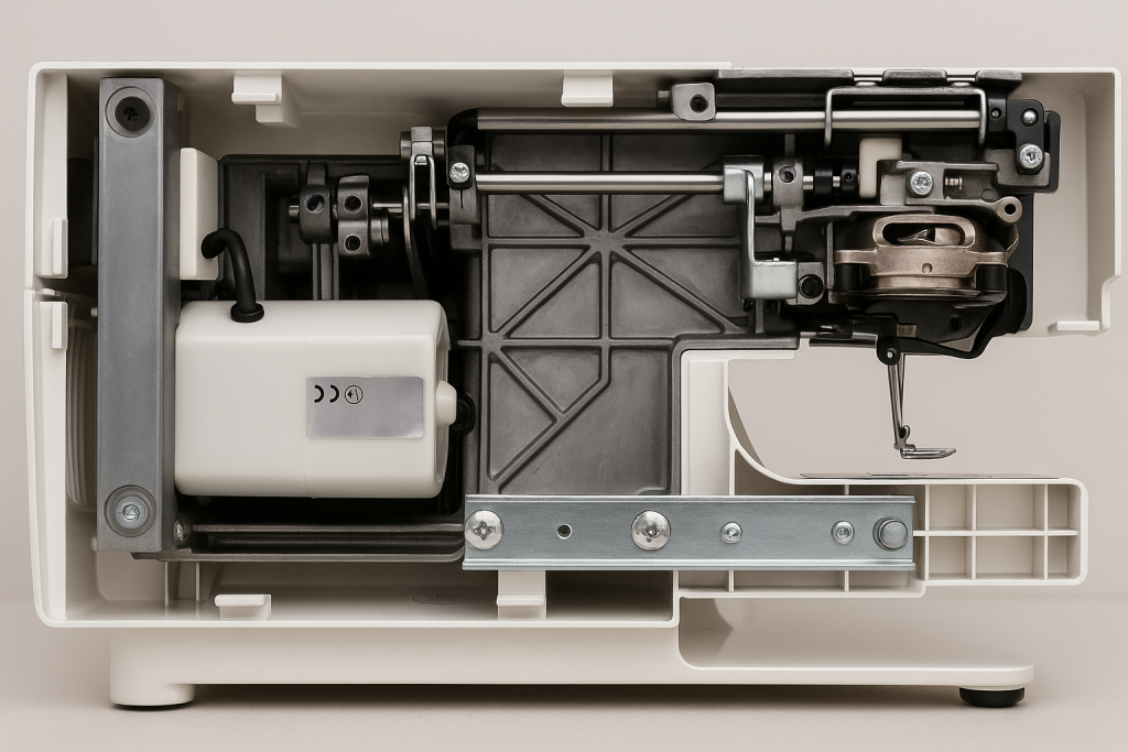 dessous machine à coudre